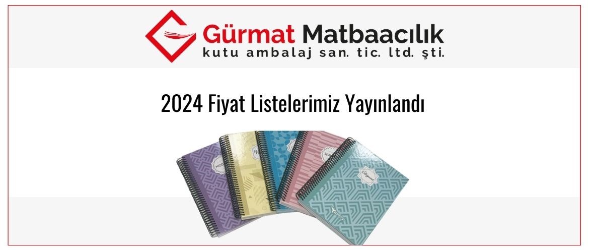 2024 Fiyat Listelerimiz Yayında, 2024,fiyat listesi,kırtasiye,gürmat