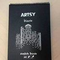 Siyah Kağıtlı Spiralli Eskiz Defteri