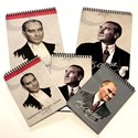 Atatürk Serisi Sert Kapaklı Spiralli Bloknotlar